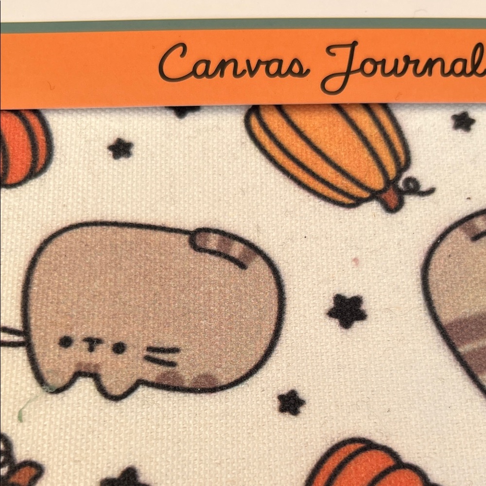 Pusheen Box Exclusive White and Orange Canvas Journal - Picture 4 of 6